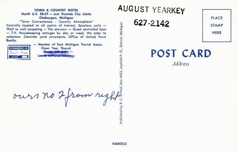 Town & Country Motel (Town and Country Motel) - Vintage Postcard (newer photo)